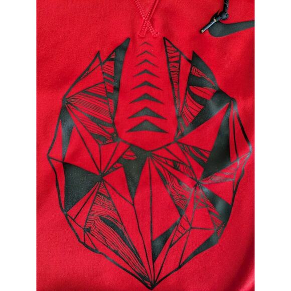 Nike Mens Red And Black Football Hoodie Pullover Sweatshirt Size Small - Picture 9 of 9